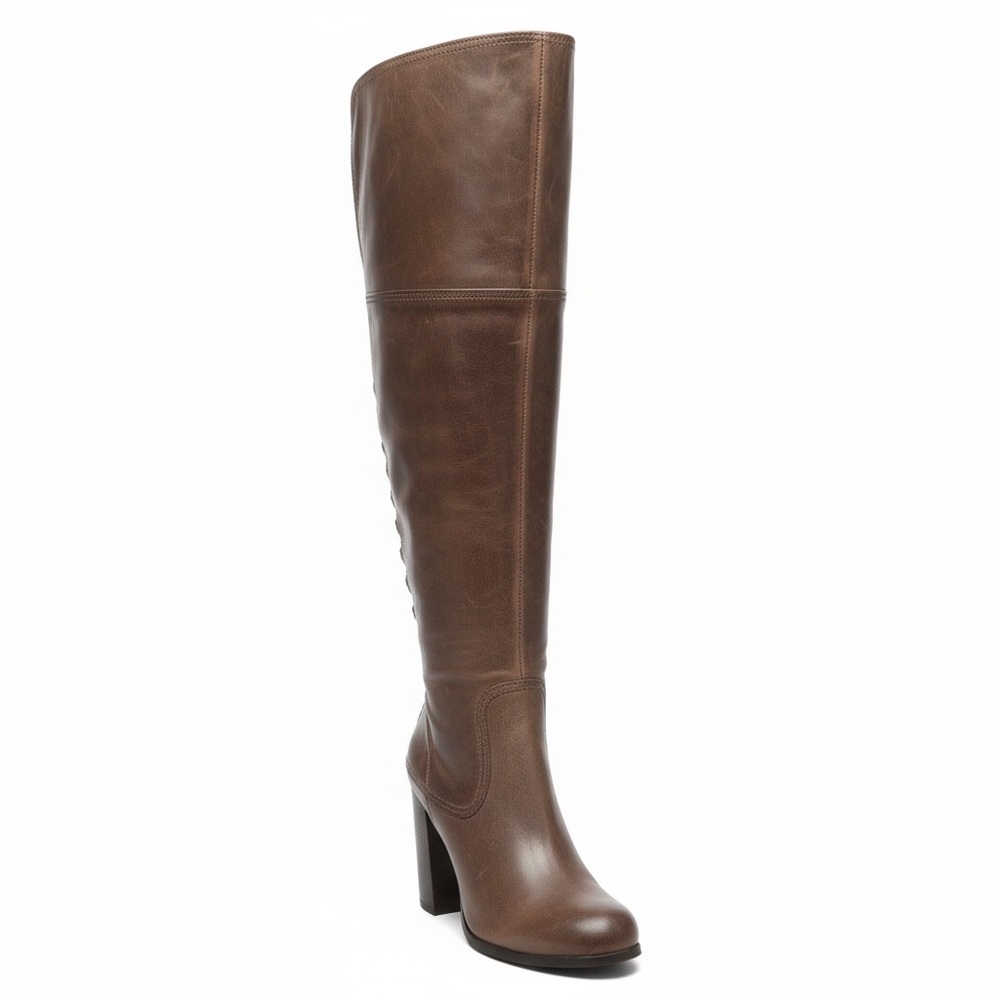 Vince Camuto Tall Leather Over-the-Knee Boots in Chocolate Brown
